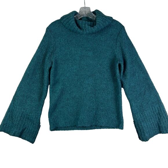 Classiques Entier Sweater Small Wool Mohair Blend Wide Bell Sleeve Cowl Neck - Picture 2 of 11